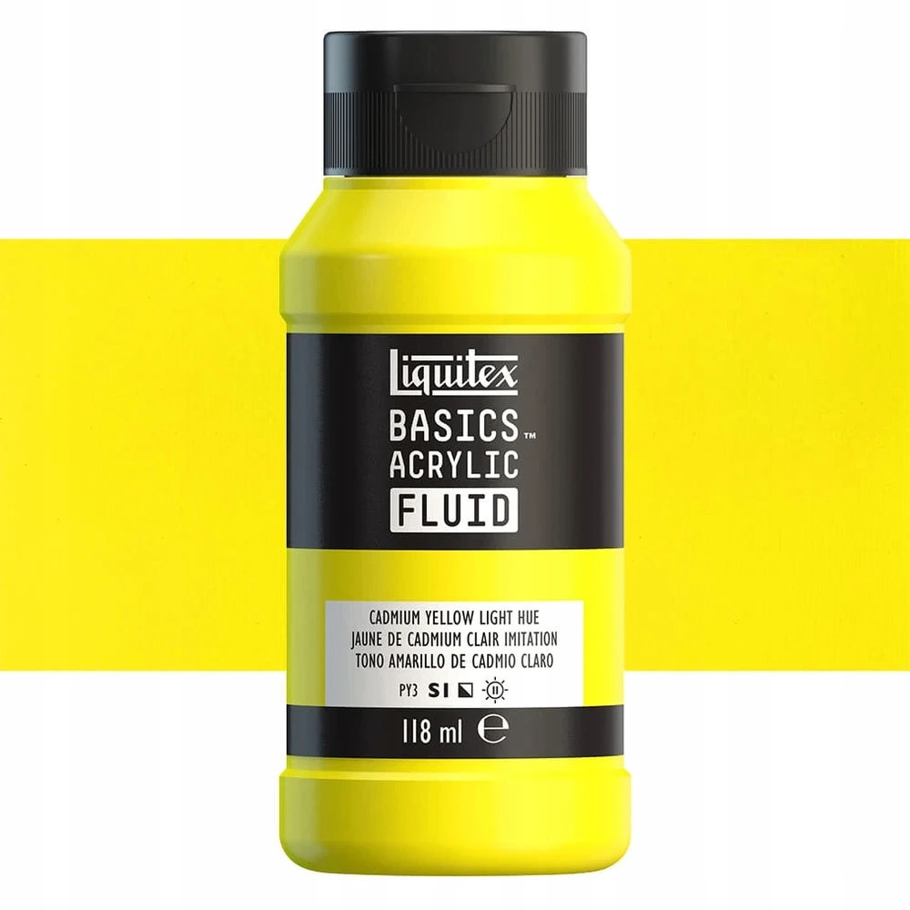 Akriliniai dažai Liquitex Basics Fluid 118ml 159 cadmium yellow light hue