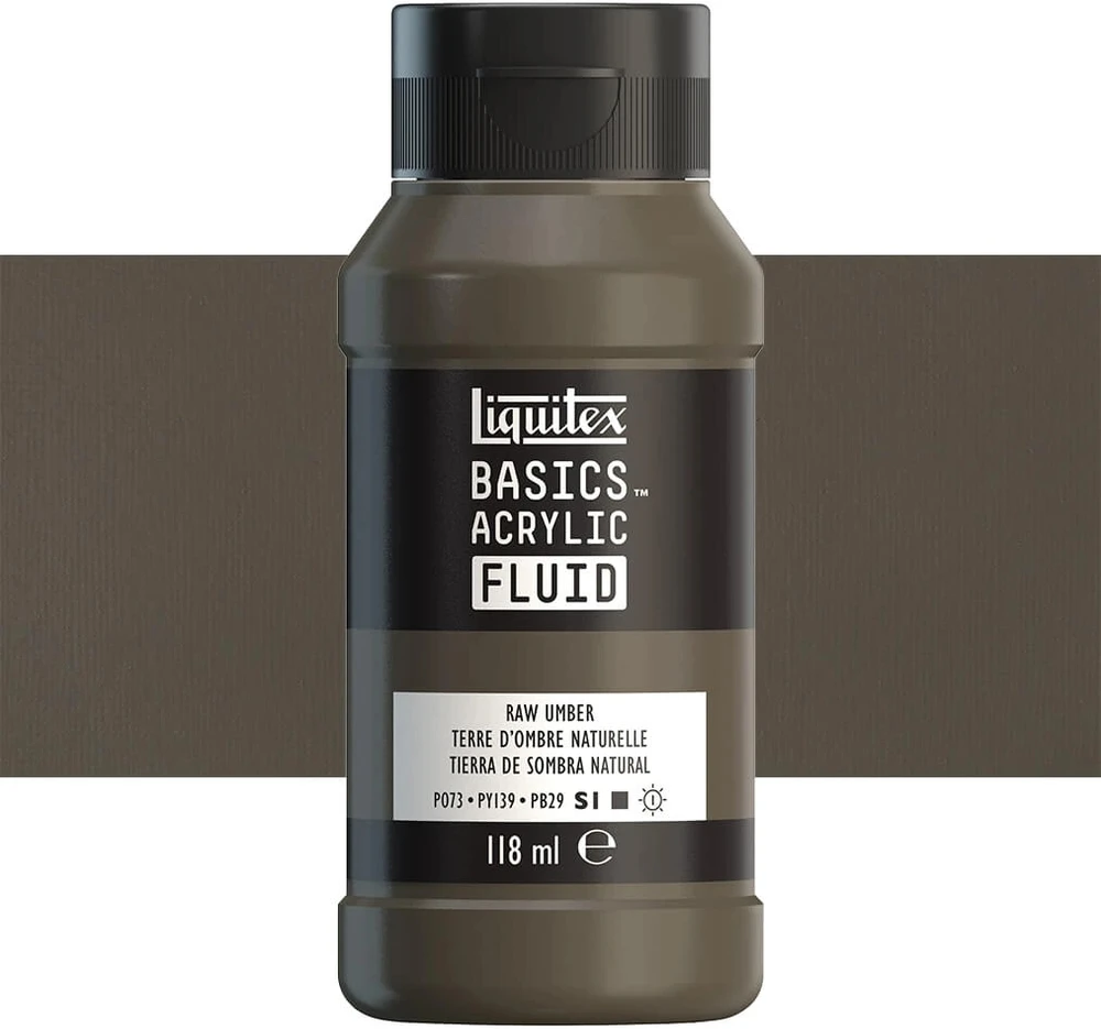 Akriliniai dažai Liquitex Basics Fluid 118ml 331 raw umber