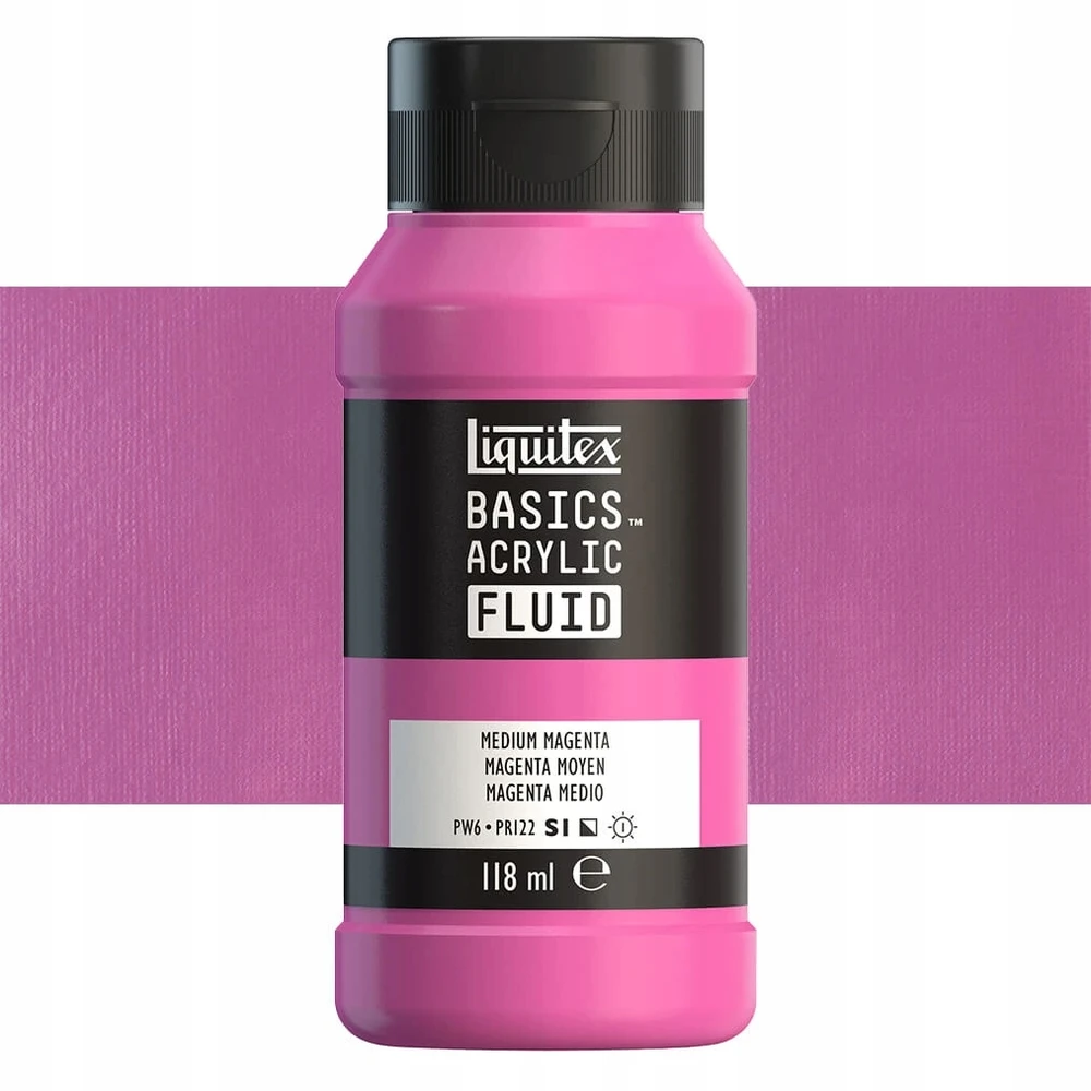 Akriliniai dažai Liquitex Basics Fluid 118ml 500 medium magenta