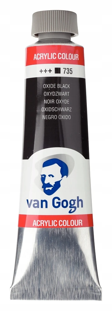 Akriliniai dažai Van Gogh 40ml, 735 Oksido Juodi