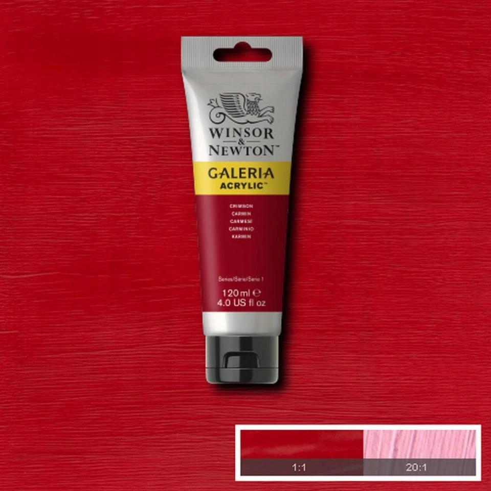 Akriliniai dažai Winsor & Newton Galeria 120 ml, 203 Crimson