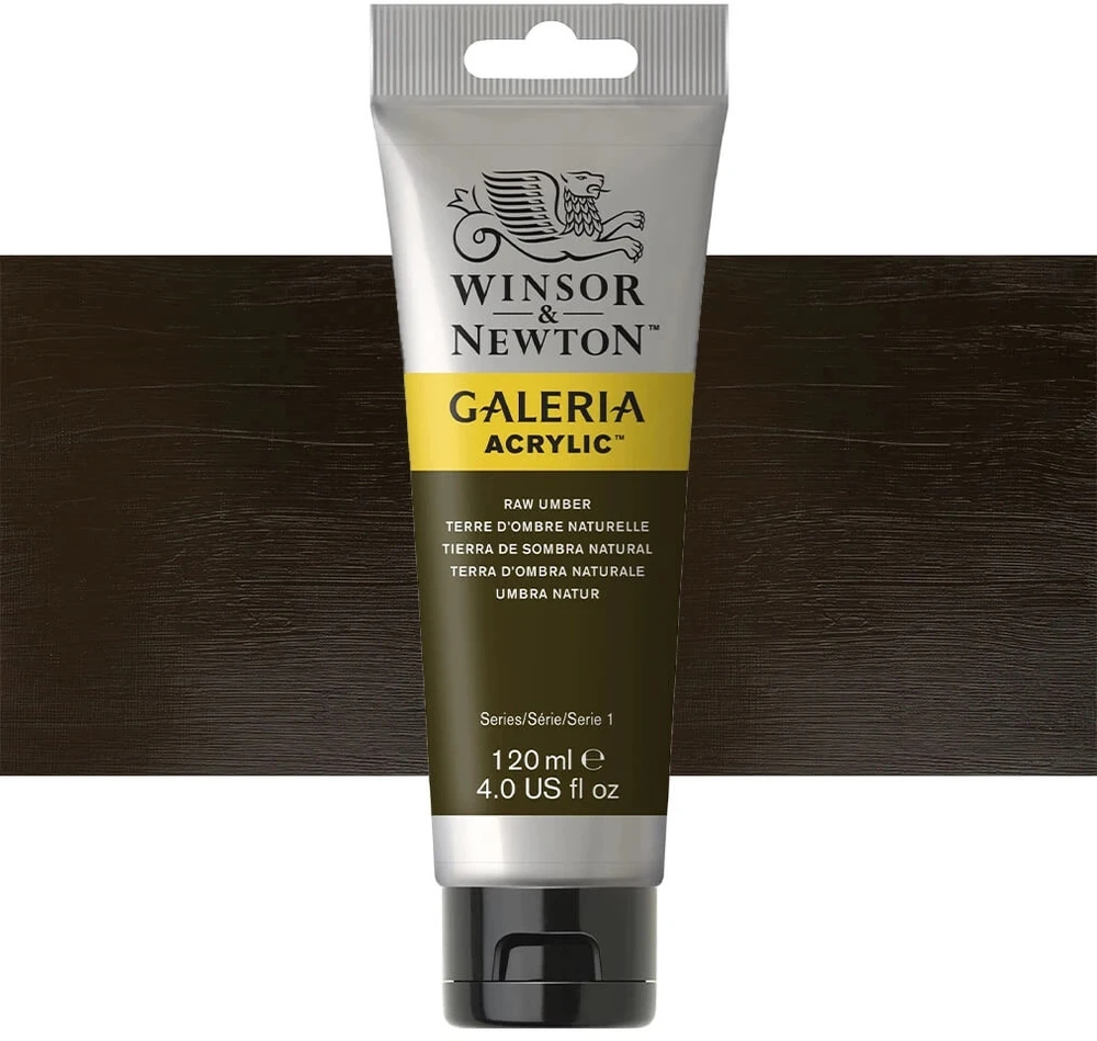 Akriliniai dažai Winsor & Newton Galeria 120 ml, 554 Raw Umber