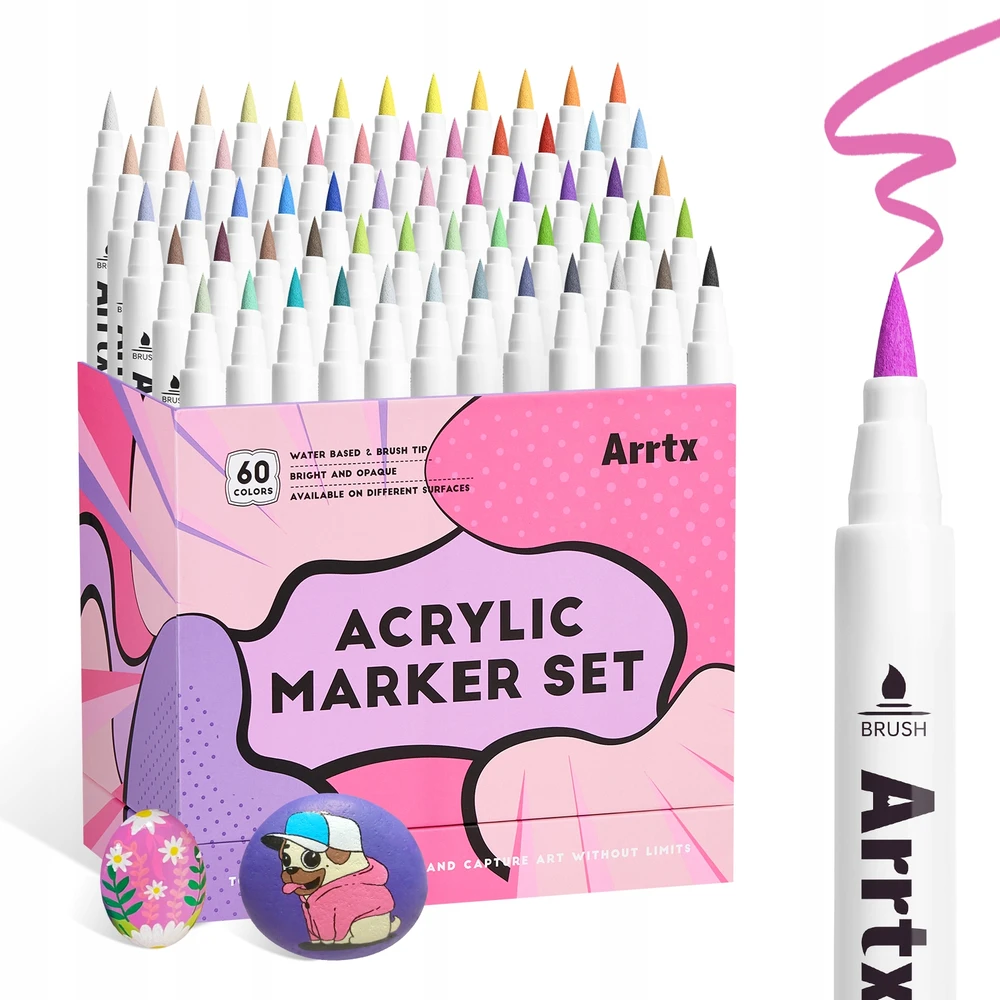 Akriliniai markeriai flomasteriai Arrtx, 60 vnt.