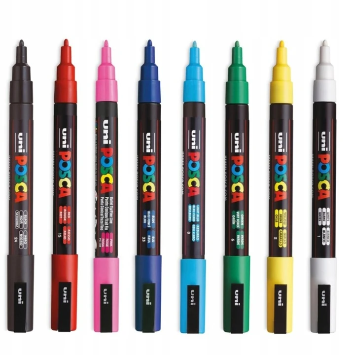 Marker. POSCA UNI PC-3M 8vnt. Set