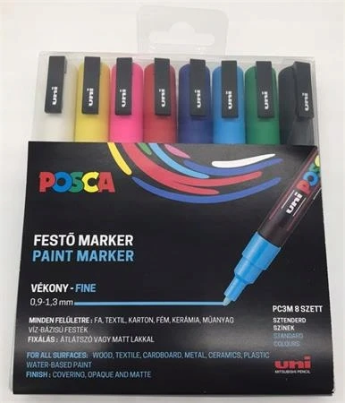 Marker. POSCA UNI PC-3M 8vnt. Set