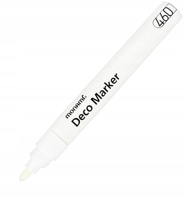 Akrilinis žymeklis Monami 2mm, baltas