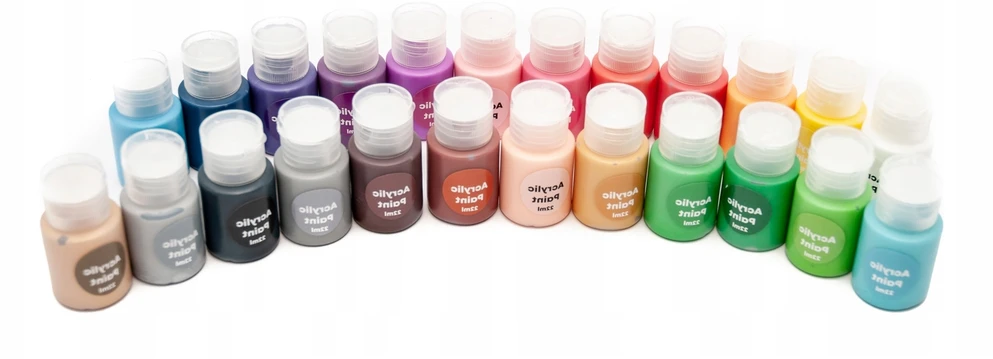 Akrilinių dažų paletės rinkinys AVEC 24 x 22 ml spalvos