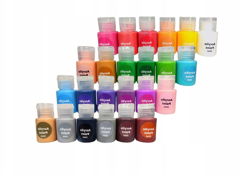 Akrilinių dažų paletės rinkinys AVEC 24 x 22 ml spalvos