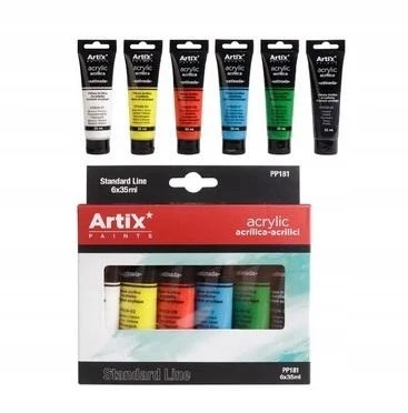 Zieler Akrilinių dažų rinkinys 6 spalvų 6x35ml - Mp Main Paper