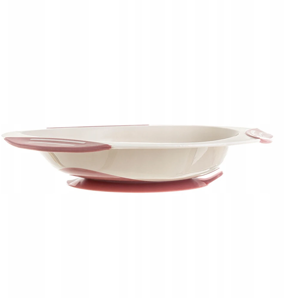 Akuku dubenėlis limpančiu dugnu ir neslystančiais kraštais, beige/pink, A0525