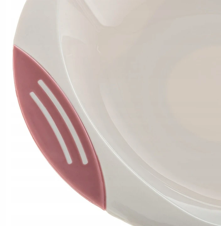 Akuku dubenėlis limpančiu dugnu ir neslystančiais kraštais, beige/pink, A0525