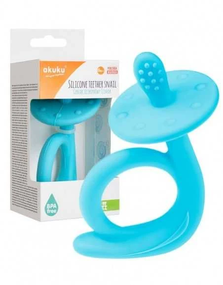 ALBIS AKUKU silikoninis kramtukas SNAIL Mėlynas, A0114