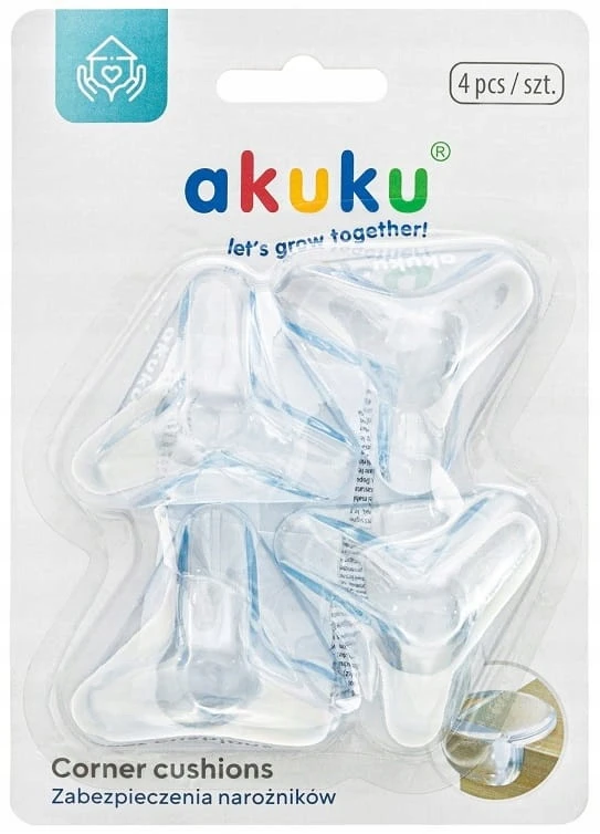 Akuku kampų apsauga (4 vnt.), permatoma, skaidri, A0652