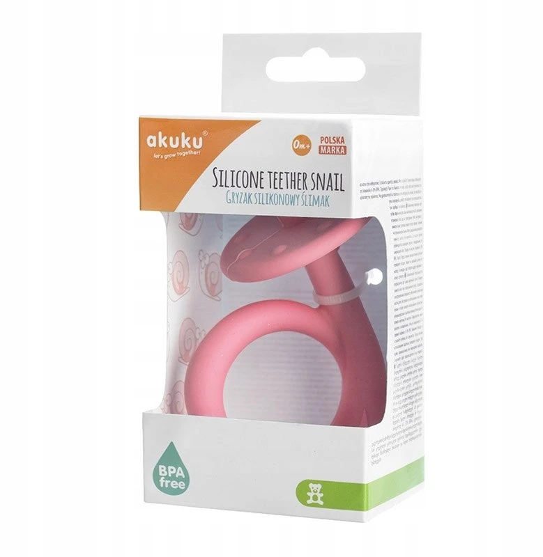 AKUKU silikoninis kramtukas SNAIL Rožinis, A0115