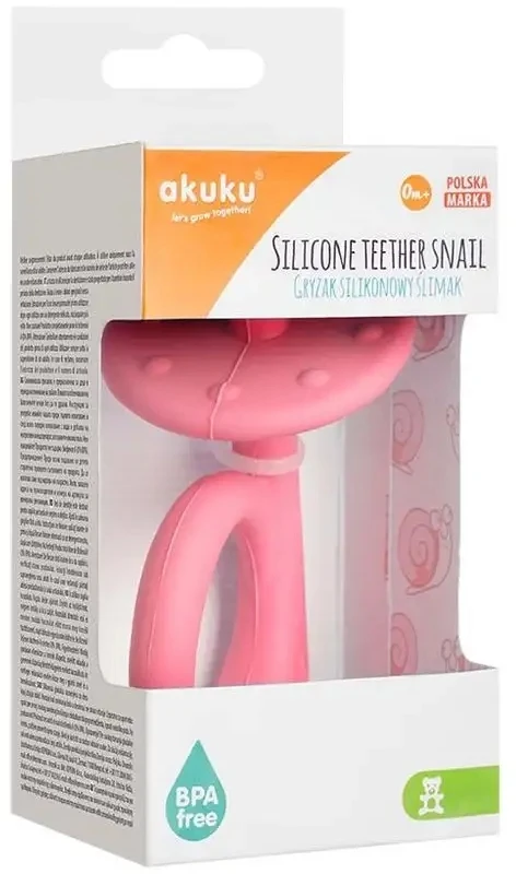 AKUKU silikoninis kramtukas SNAIL Rožinis, A0115