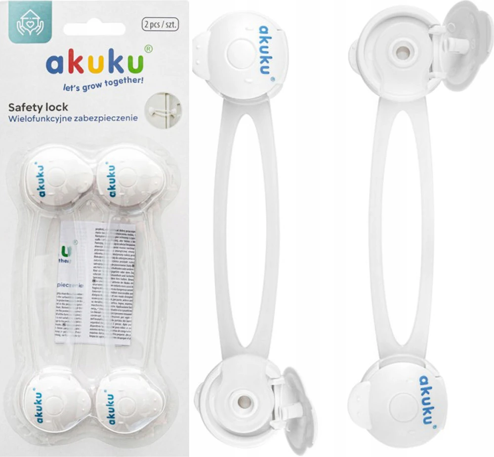 Akuku stalčių apsauga (2 vnt.), balta, ilgi, A0650