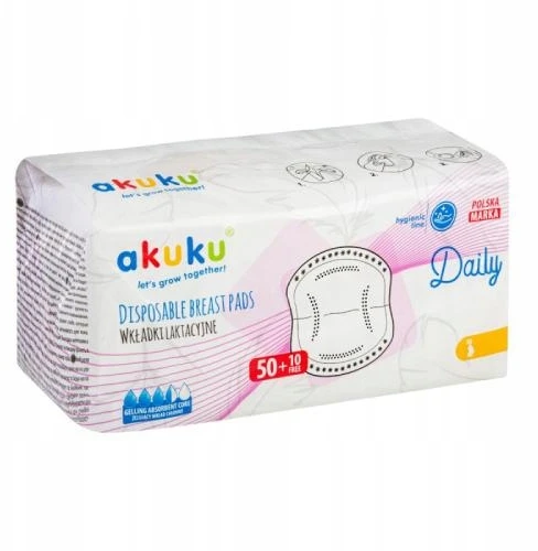 Akuku vienkartiniai įklotai į liemenėlę Daily, 60 vnt. A0160