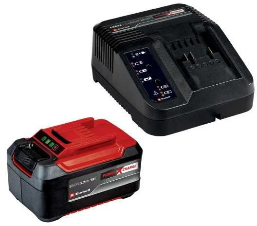 Priedų rinkinys Einhell 4512147; 18 V; 5,2 Ah; Li-ion + pakrovėjas