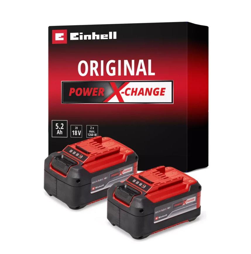 Priedų rinkinys Einhell 4512147; 18 V; 5,2 Ah; Li-ion + pakrovėjas