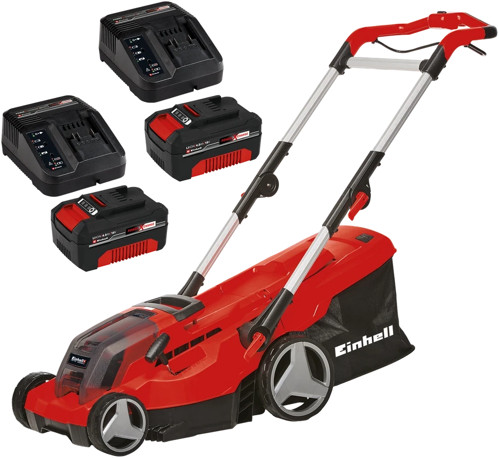 Akumuliatorinė žoliapjovė Einhell GE-CM 43 Li M Kit (2 x 4,0 Ah) AKU