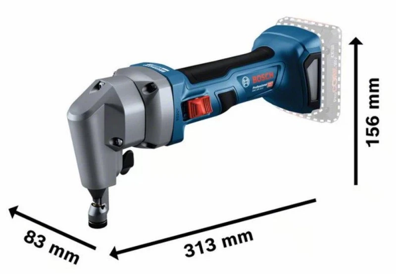 Bosch Metalo žirklės GSC10,8V-Li be akumuliatoriaus ir kroviklio