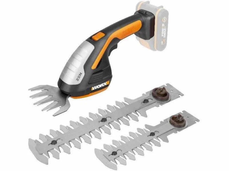 WORX akumuliatorinės gyvatvorių žirklės be akumuliatoriaus, 20 cm peilis, WG801E.91