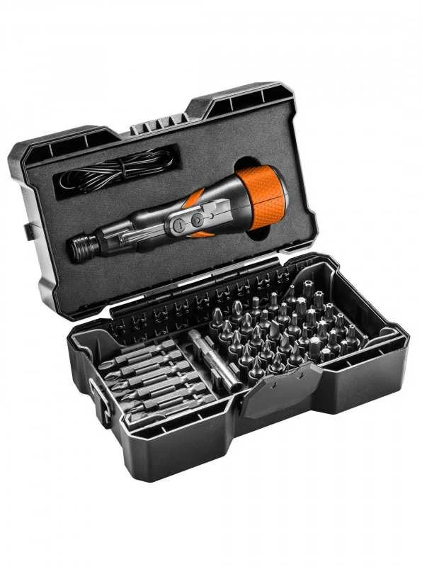 Akumuliatorinis Atsuktuvas NEO 3.6V Li-Ion, 280 aps./min, 43 Antgaliai