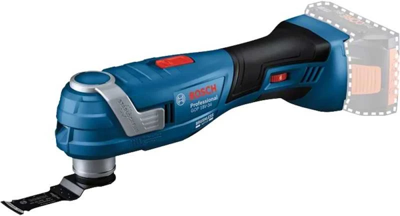 Akumuliatorinis osciliuojantis multifunkcinis įrankis Bosch GOP 18V-34 Solo LB
