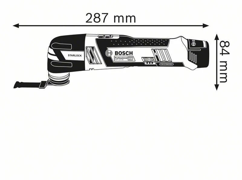 Bosch Akumuliatorinis daugiafunkcis pjoviklis GOP 12V-28, be baterijų ir kroviklio