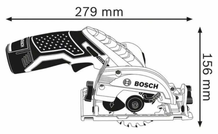 Akumuliatorinis diskinis pjūklas Bosch GKS 12V-26, be akumuliatoriaus ir kroviklio