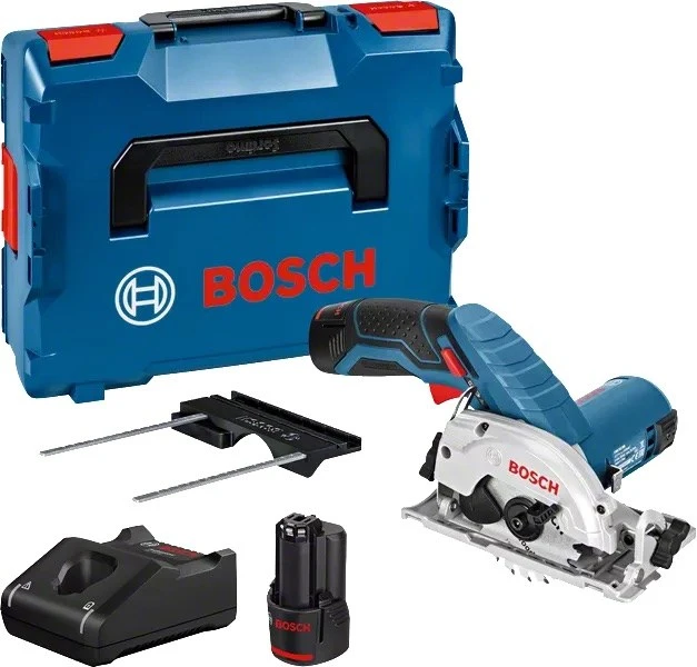 Akumuliatorinis diskinis pjūklas Bosch GKS 12V-26, LB 2x3.0, 12V-40