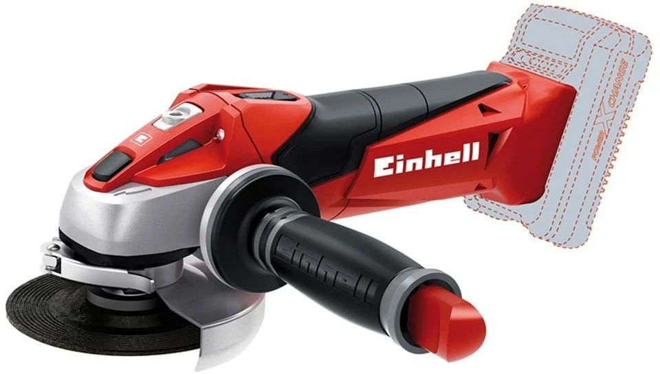 Akumuliatorinis kampinis šlifuoklis EINHELL TE-AG 18/125-2 Li, 18 V, 125 mm, 4,0 Ah Li-ion