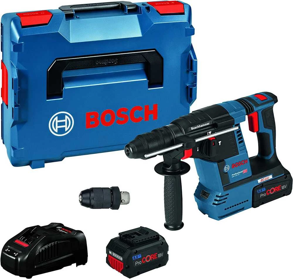 Bosch GBH 18V-26 F GDE 18V-16 LB, 2x5.5PrC, 1880CV