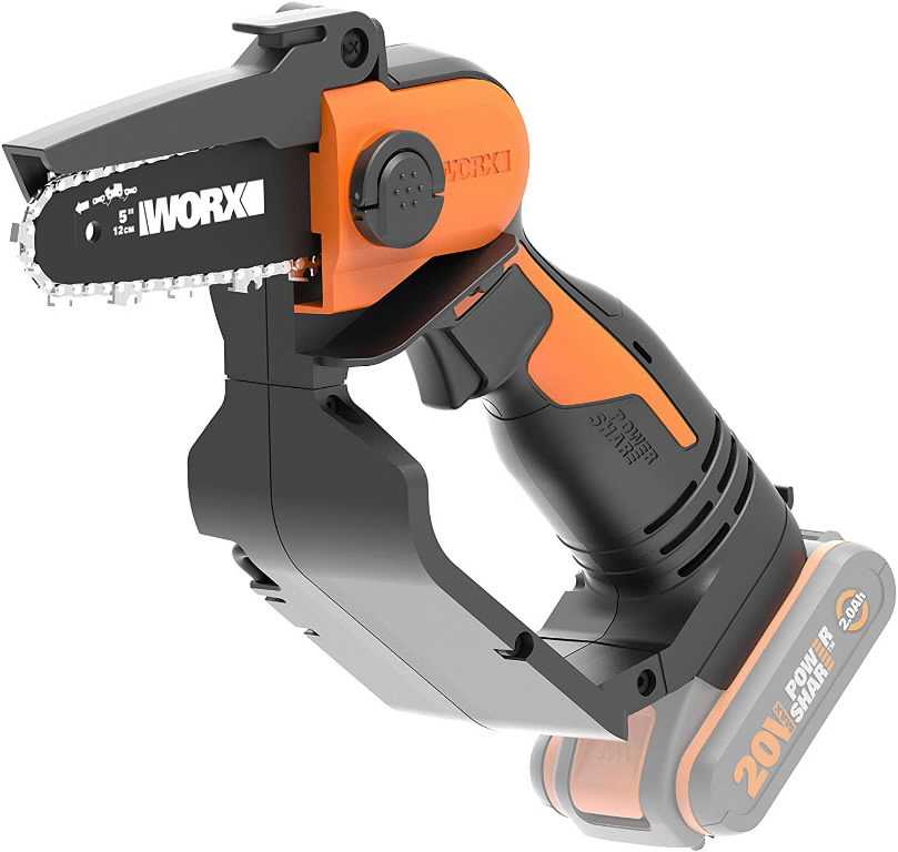 Akumuliatorinis grandininis pjūklas Worx WG324E.9, 20 V, 12 cm (be akum. ir įkroviklio)