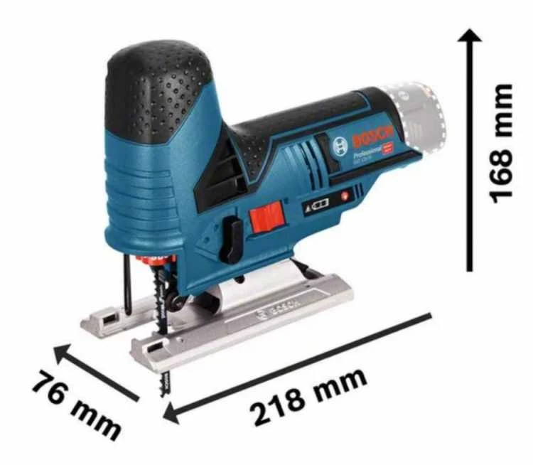 Akumuliatorinis siaurapjūklis Bosch GST 10,8V Li be akumuliatoriaus ir kroviklio