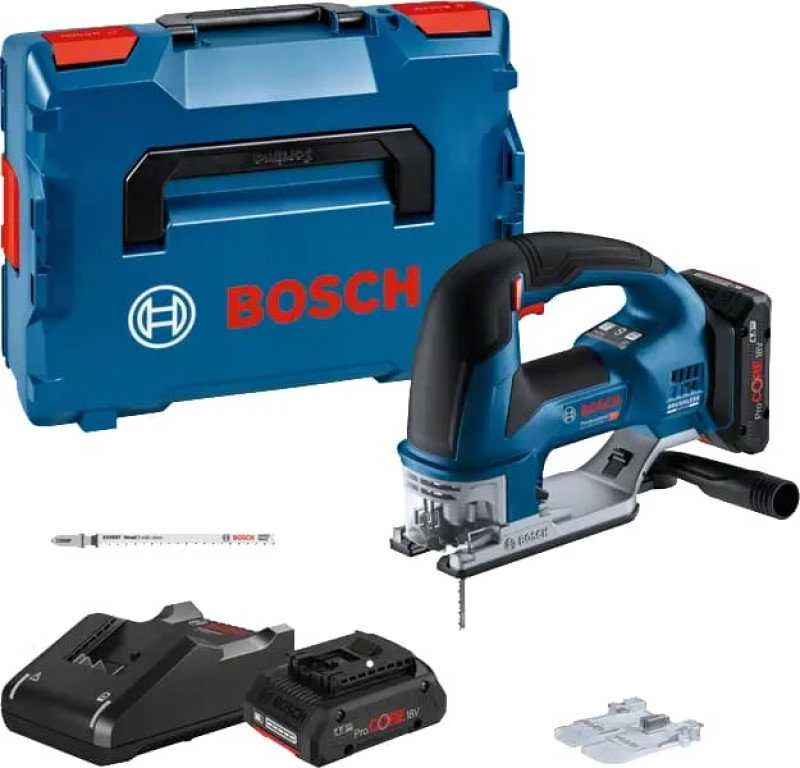 Bosch akumuliatorinis siaurapjūklis GST 18V-155 BC, 2x4.0Ah Procore, LBoxx lagaminas