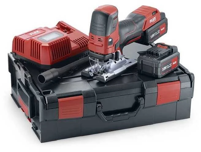 Akumuliatorinis siaurapjūklis FLEX JS 18,0-EC/5,0 Set