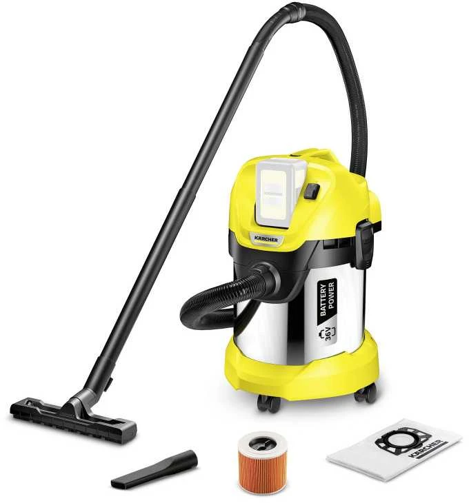 Drėgno ir sauso valymo dulkių siurblys Kärcher WD 3 Battery Premium, be akumuliatoriaus ir kroviklio 1.629-950.0