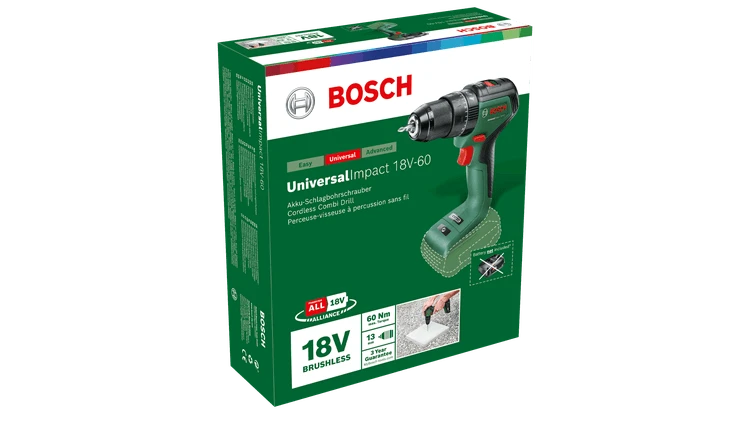 Bosch UniversalImpact18V-60,2Ah Akum.smūginis gręžtuvas