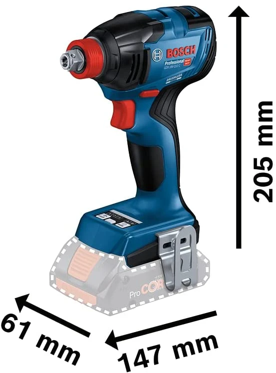 Bosch smūginis veržliasukis GDX 18V-210 C, GCY 42, be akumuliatoriaus ir kroviklio, LB
