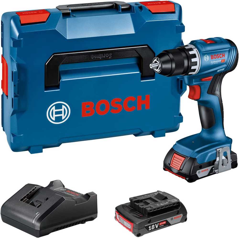 Bosch Akumuliatorinis gręžtuvas-suktuvas GSR 18V-21, 2x2.0Ah, GAL 18V-40