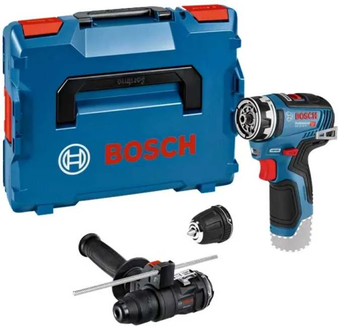 Akumuliatorinis suktuvas-gręžtuvas BOSCH GSR 12V-35 FC Solo su priedais