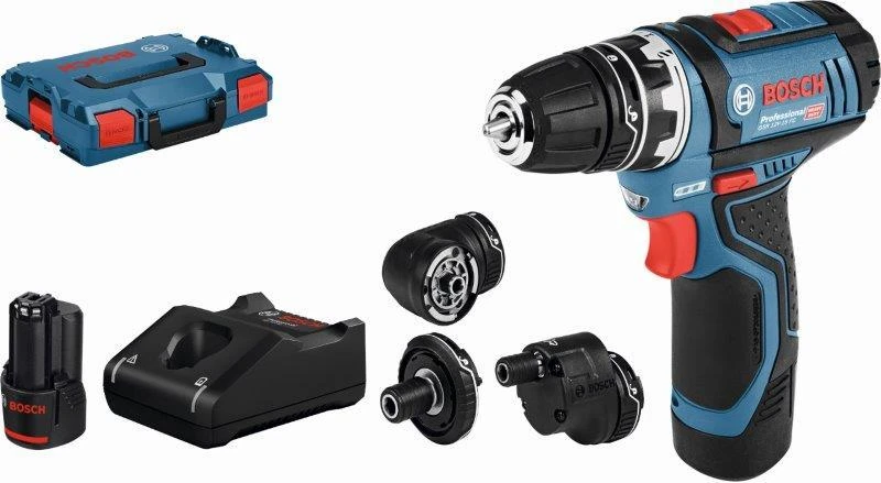 Bosch Akumuliatorinis suktuvas GSR 12V-15, 2x2.0, 25 sukimo antgaliai