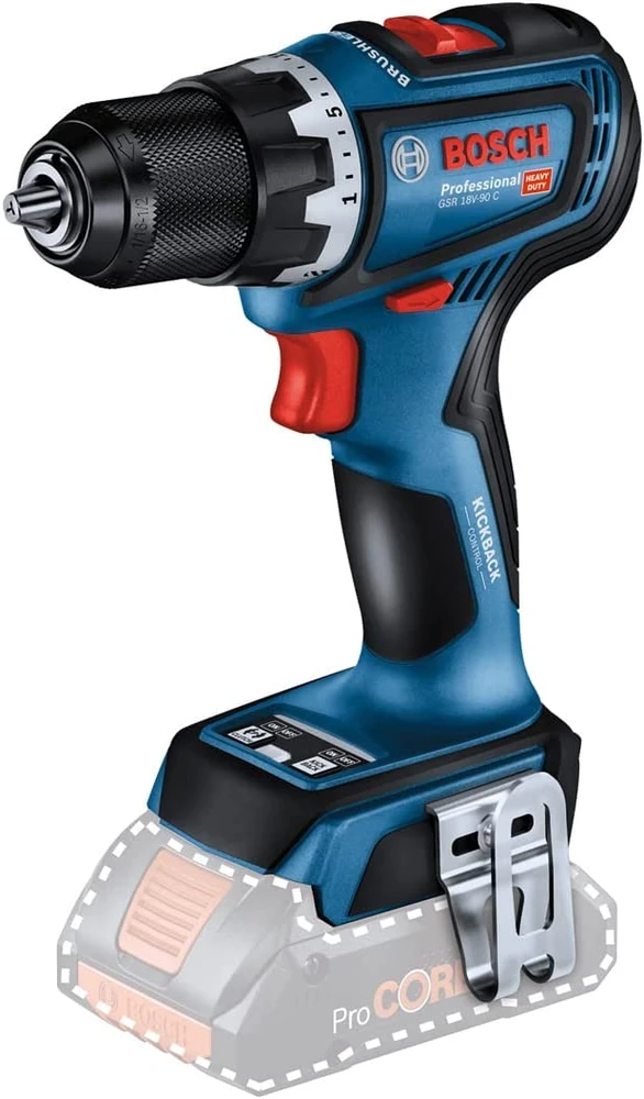 Bosch GSR 18V-110 C, LB be akumuliatoriaus ir kroviklio