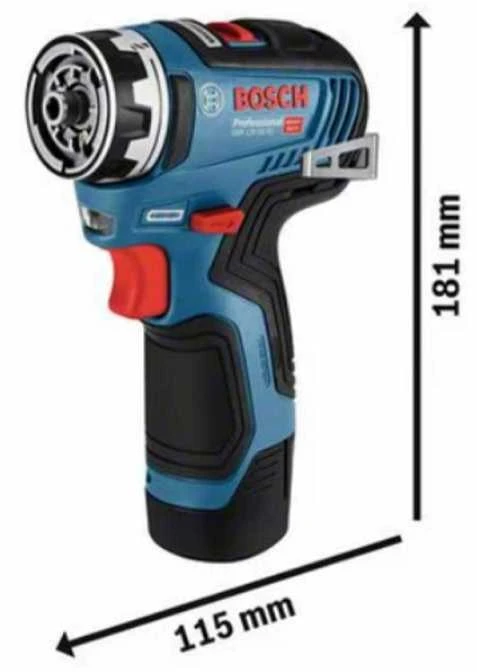 Akumuliatorinis suktuvas-gręžtuvas BOSCH GSR 12V-35 FC Solo su priedais
