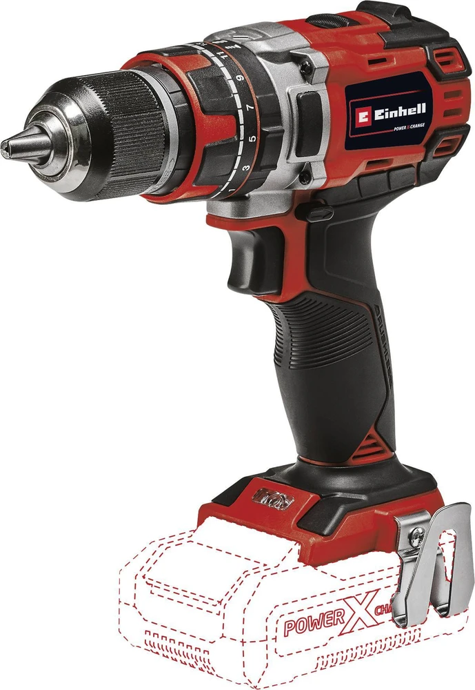 Einhell Ak. grežtuvas TE-CD 18/2 Li (2x2,0 Ah) kroviklis ir 2 vnt. akumuliatorių 18V 2,0 Ah