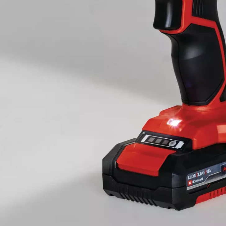 Einhell gręžtuvas su LED indikatoriumi ir akumuliatoriumi