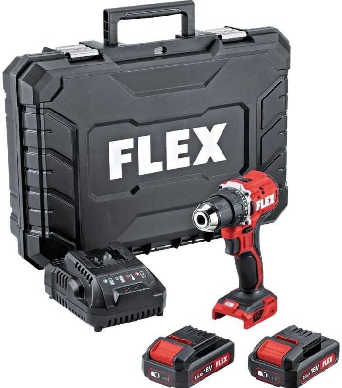 Akumuliatorinis suktuvas-gręžtuvas FLEX DD 2G 18,0V LD 2x2,5Ah