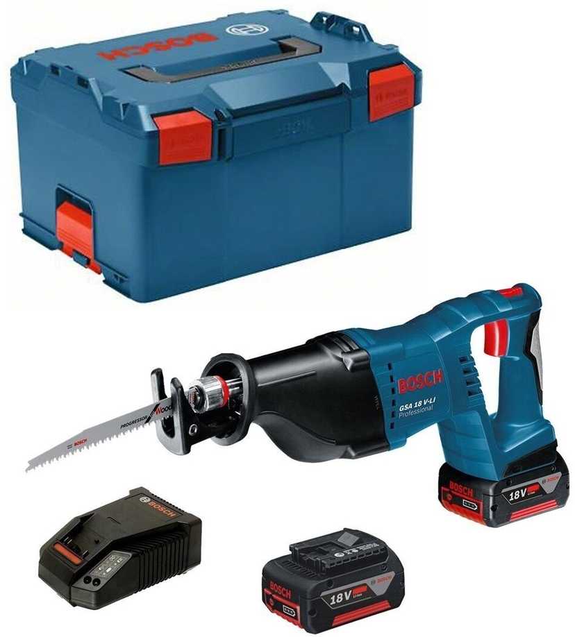 Bosch Akumuliatorinis universalus pjūklas GSA 18 V-LI, 2x5.0Ah