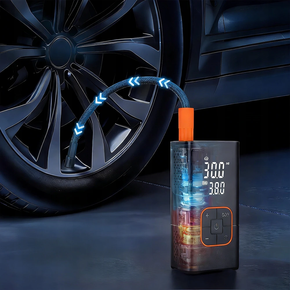 AKUMULIATORIUS AUTOMOBILIŲ DVIRAČIO KOMPRESORIUS SIURBLYS POWERBANK KOMPRESORIUS